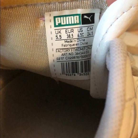 women pink/white puma shoes 8.5 - Picture 3 of 3